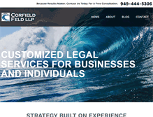 Tablet Screenshot of corfieldlaw.com